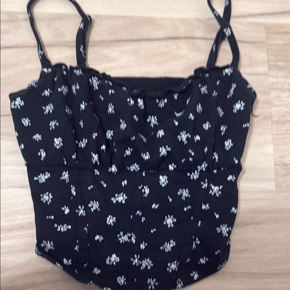 Hollister Blue Sleeveless Ruched Camisole